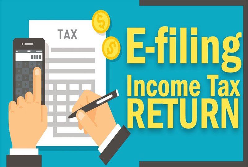 E-filing income tax return illustration