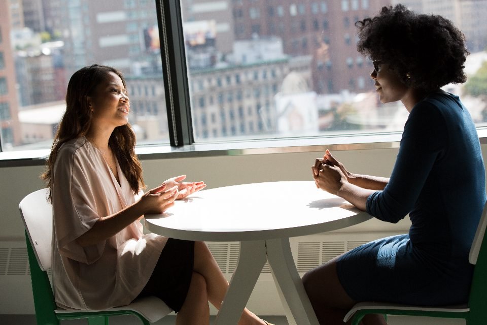 A consultant discussing financial matters with a client